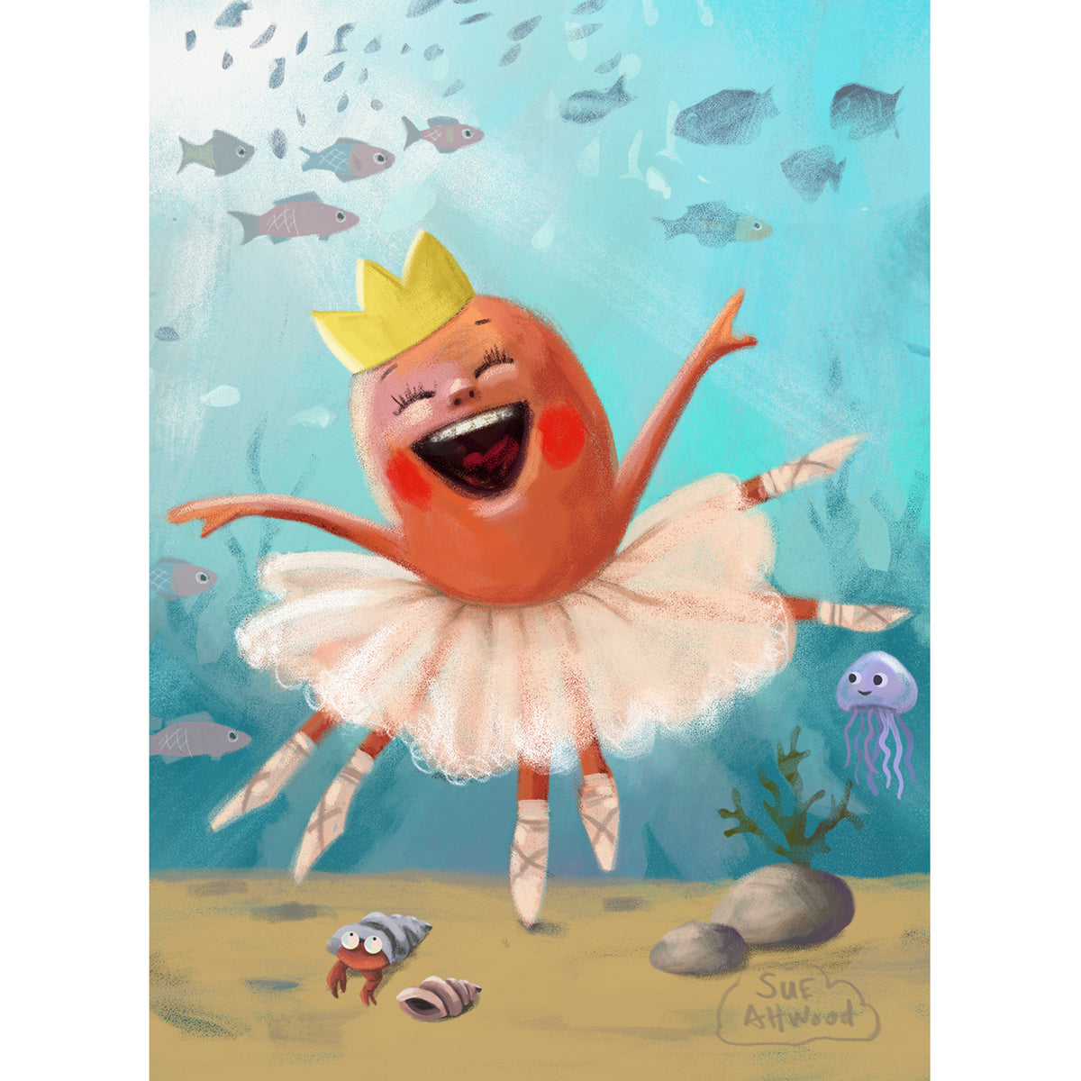 Dancing Bobtail Squid - Fine Art Giclée Print