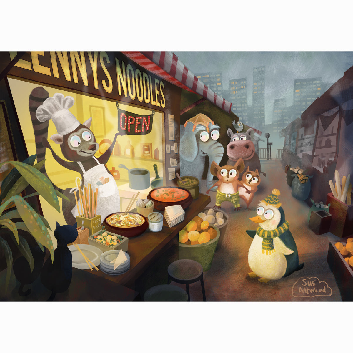 Midnight Noodle Run - Fine Art Giclée Print
